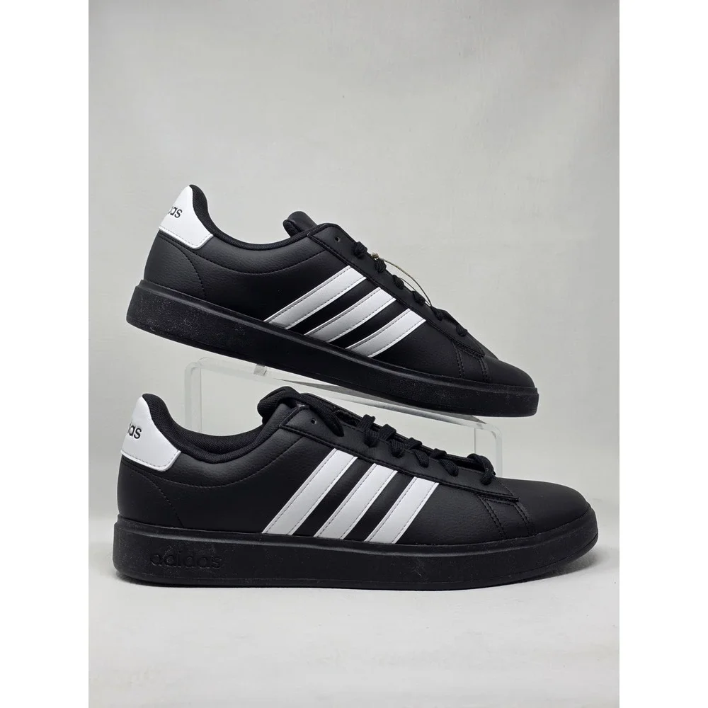Adidas Grand Court 2.0 Size 11.5 Mens Black White Athletic Shoes JR0546 New